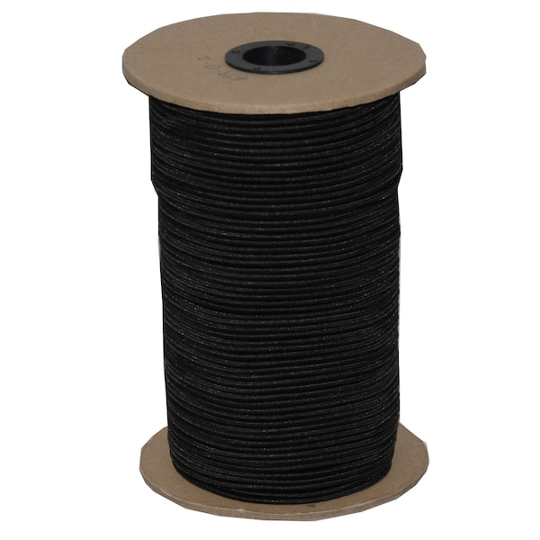 T.W. Evans Cordage Co. 1/4. x 300 ft. Black Elastic Bungee Shock Cord SC-104300B - main